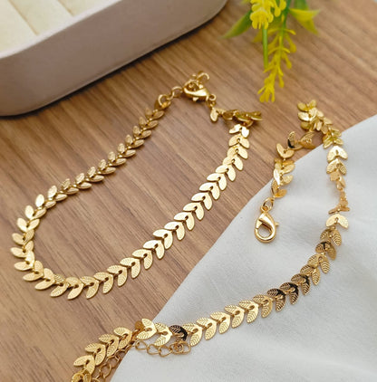 Stainless Steel Anklet (Pazaib) for Men & Women – Gold