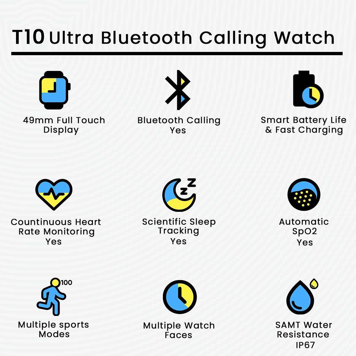 T10 Ultra 2 Bluetooth Calling Watch