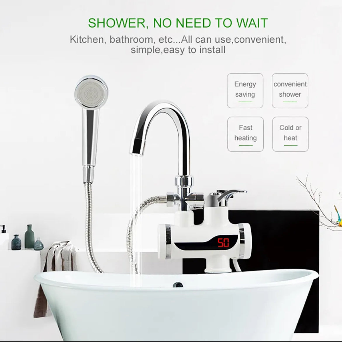 Hot Water Tap Instant Heating Electric Water Heater Faucet, instant electric water heater tap,