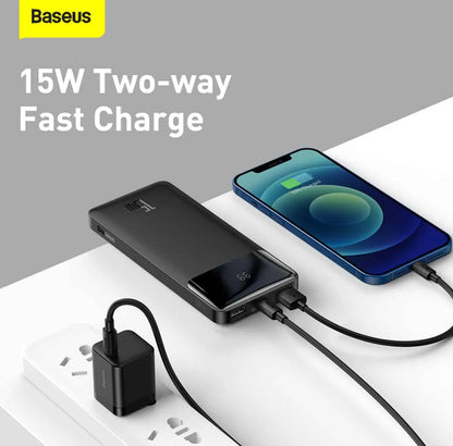 Baseus Bipow Digital Display Power Bank 10000mAh 15W in Black